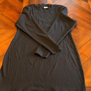 PINK Victoria's Secret Black Ribbed Body-con Dress